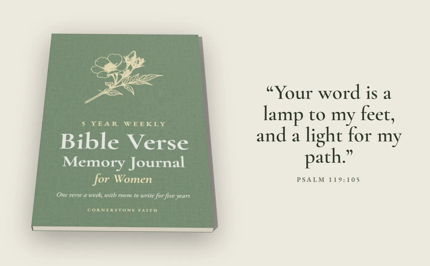 The journal lying flat beside Psalm 119:105