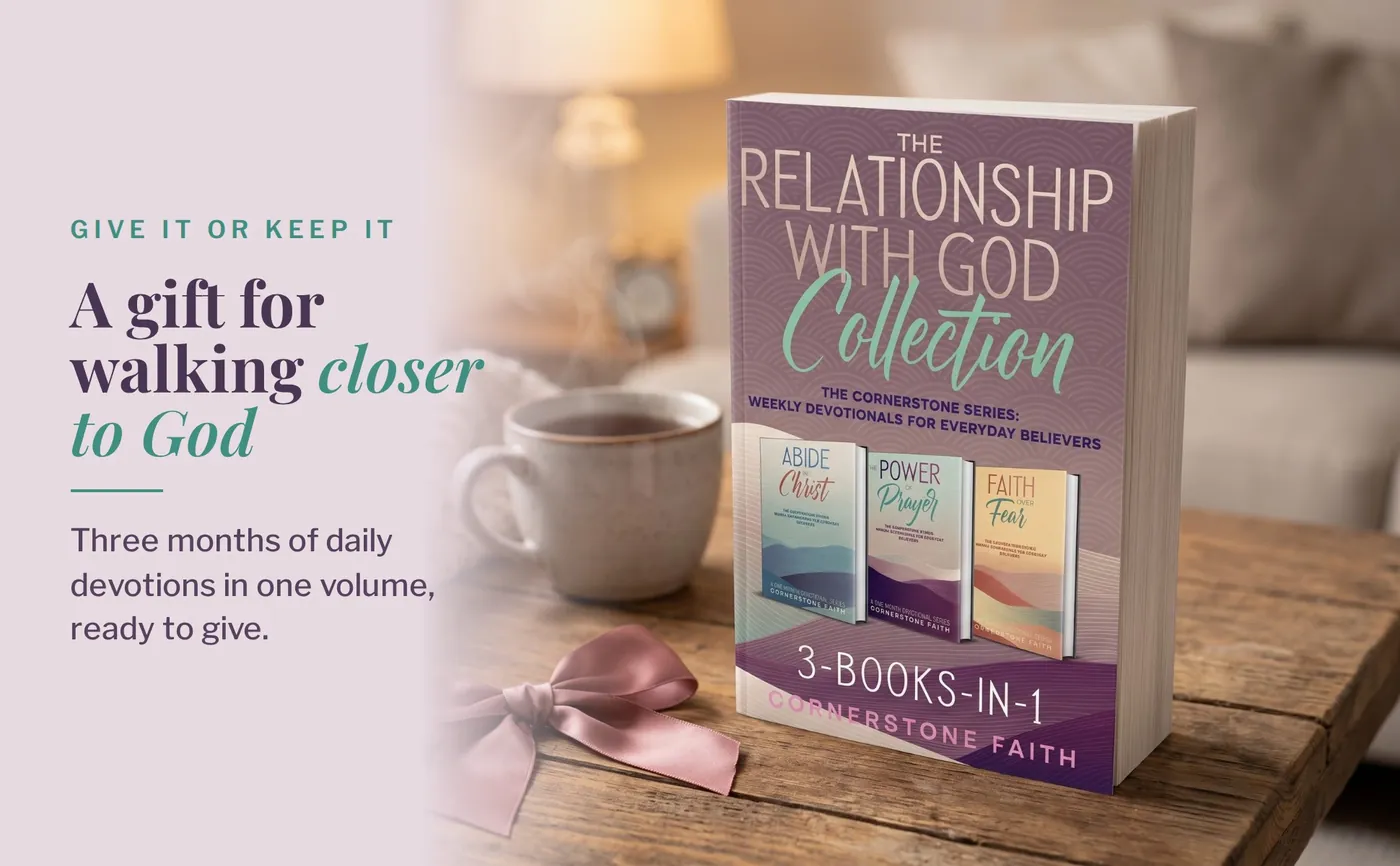 The Relationship With God Collection on a table in a quiet, cozy setting